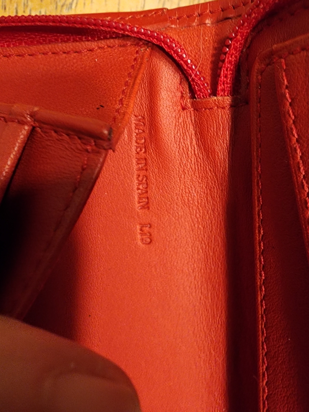 vintage Loewe red leather long wallet - Picture 13 of 16